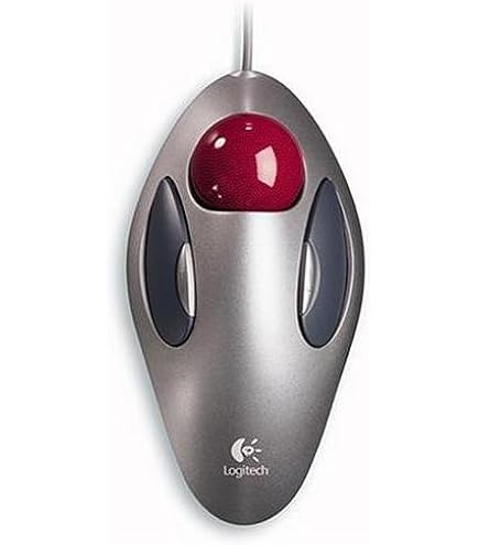 Logitech T-BC21トラックボール グレー 赤ボール Amazon | Logitech Trackman Marble USB t-bc21マウス804377 – 0000